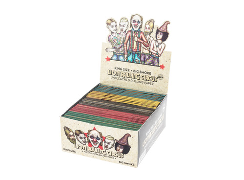 Lion Rolling Circus "Big Smoke" King Size Rolling Papers UNBLEACHED | 50 books per box