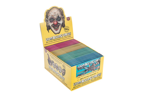 Lion Rolling Circus TRANSPARENT King Size Cellulose Rolling Papers | 50 booklets per box