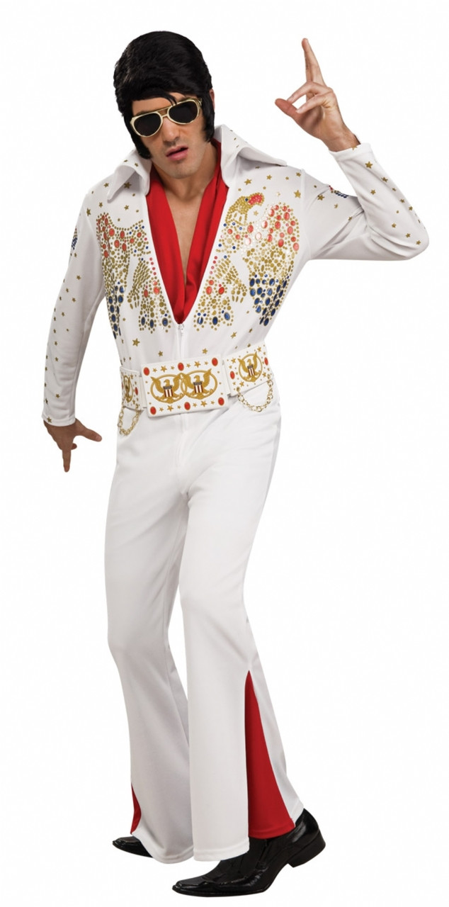 Elvis Mens Classic White Jumpsuit Costume The Costume Shoppe