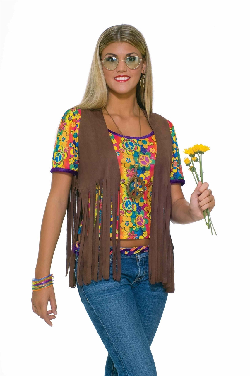 Sexy Hippie Fringe Vest 60s70s The Costume Shoppe