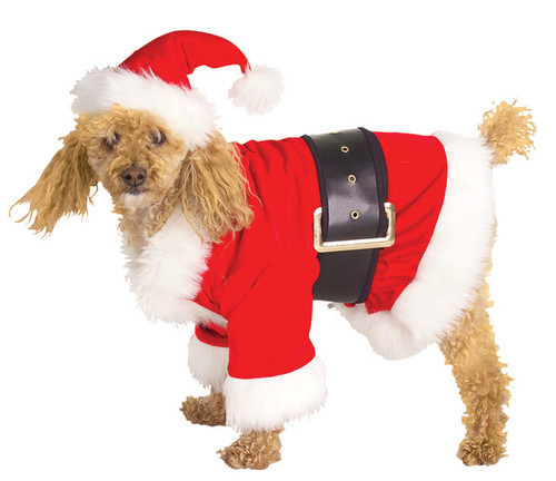 Velour Santa Pet Costume Velour Santa Pet Costume