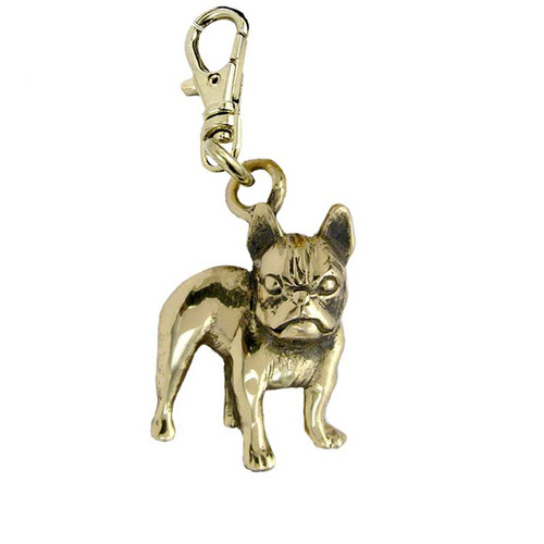 French Bull Dog Brass Zipper Pull