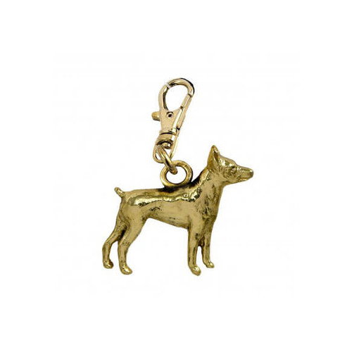 Rat Terrier Brass Zipper Pull