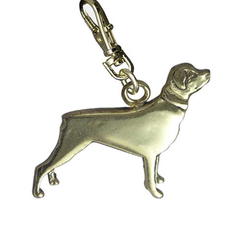 Rottweiler Brass Zipper Pull