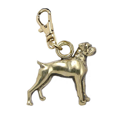 Boxer flop ear Brass Zipper Pull