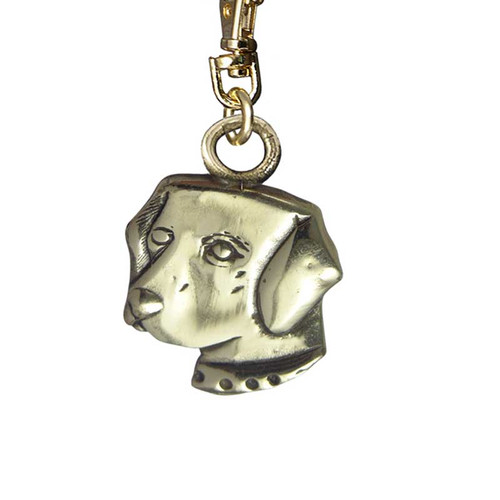 Labrador Head Brass Zipper Pull