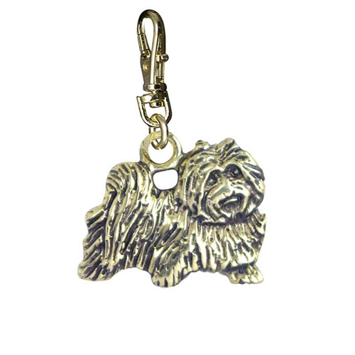 Havanese Brass Zipper Pull