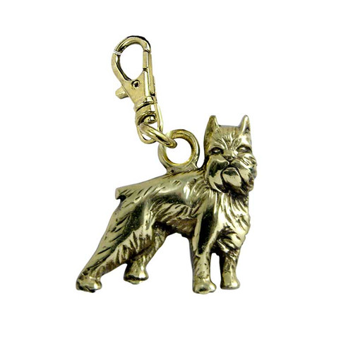 Brussels Griffon Brass Zipper Pull