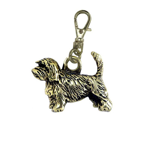 Petite Basset Griffon Vendeen Brass Zipper Pull
