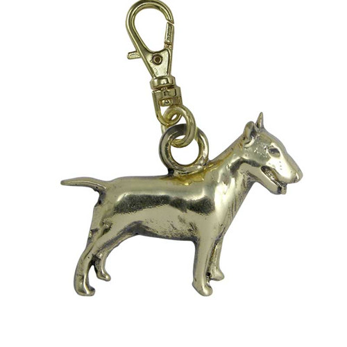 Bull Terrier Brass Zipper Pull
