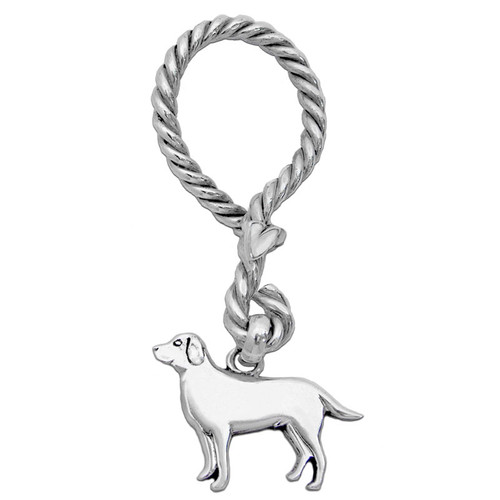 Nautical Key Ring Twisted with Large Labrador Charm