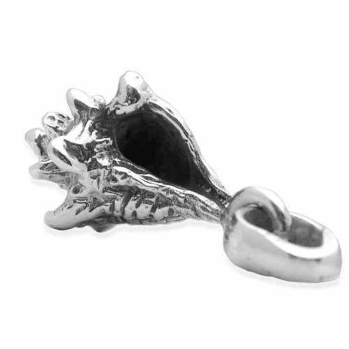 Conch Shell Charm Silver