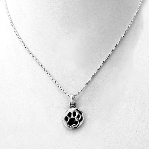 Paw Print Charm Necklace Small