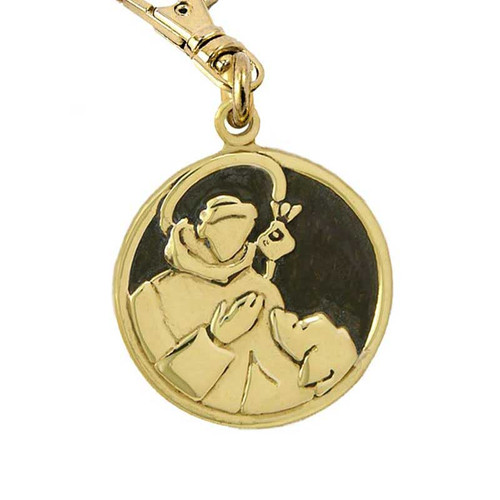 Saint Francis Brass ID Tag