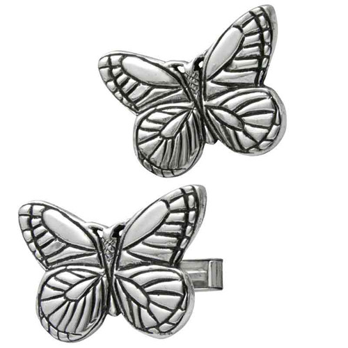 Butterfly Cufflinks in sterling silver