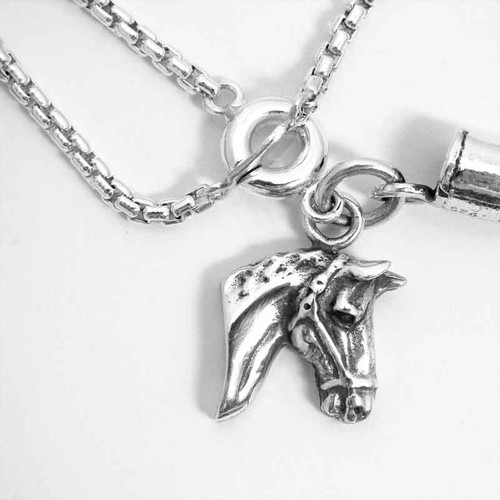 Silver Puzzle Key Ring Closure. Made in USA