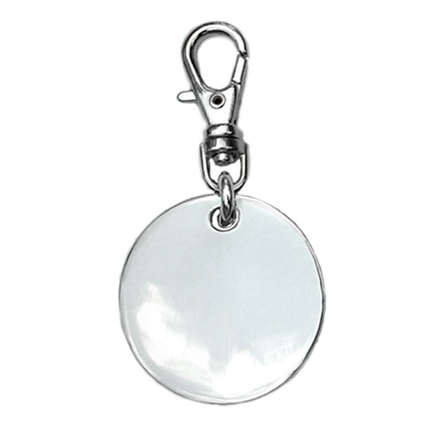 Sterling Silver Round Disc ID Tag - engrave both sides