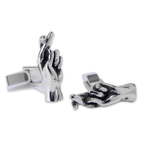 Crossed Fingers Cufflinks