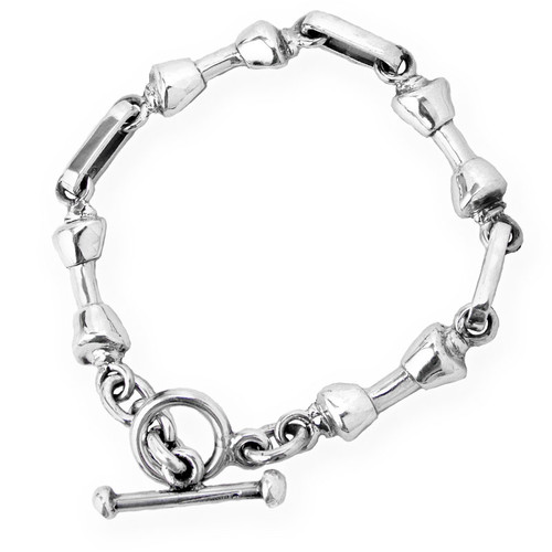 Bone Link Bracelet Sterling Silver