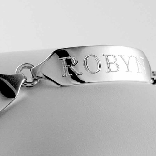 Engravable Sterling Silver ID Bracelet