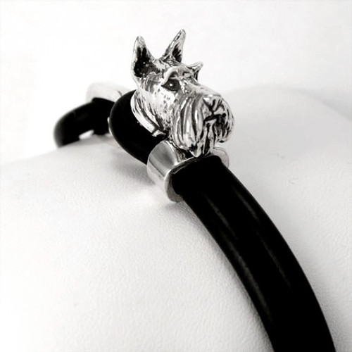 Scottie Silver and Rubber Bracelet