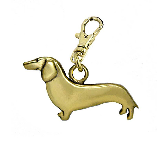 Dachshund Brass Zipper Pull