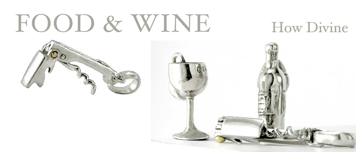 food & wine charms