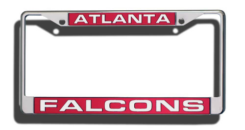 Atlanta Falcons Laser Cut Chrome License Plate Frame