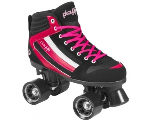 The Groove skates are a pair of 70's styled retro quad skates. They have a mid-cut ankle support and are made of a mix of PU leather and mesh. The plate is a lighweight PU mounted with aluminum trucks. The 80A wheels make these quad skates great for outdoor use. The Groove skates are a pair of 70's styled retro quad skates. They have a mid-cut ankle support and are made of a mix of PU leather and mesh. The plate is a lighweight PU mounted with aluminum trucks. The 80A wheels make these quad skates great for outdoor use.
