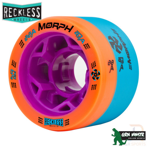 RECKLESS WHEELS (4) - MORPH 88a/93a - ORANGE/BLUE RECKLESS WHEELS (4) - MORPH 88a/93a - ORANGE/BLUE