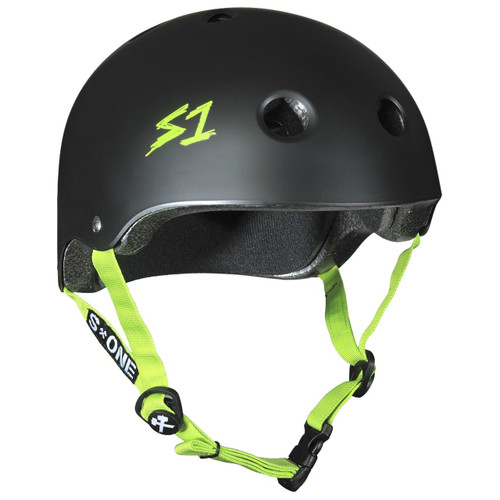 S1 Lifer Helmets-Black Matt Green Strap S1 Lifer Helmets-Black Matt Green Strap
