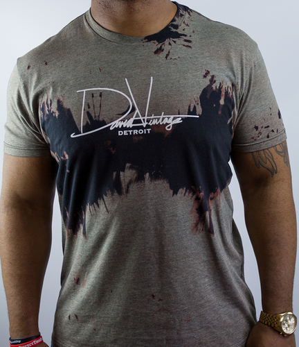 Hand Stained Signature Tee - Gray