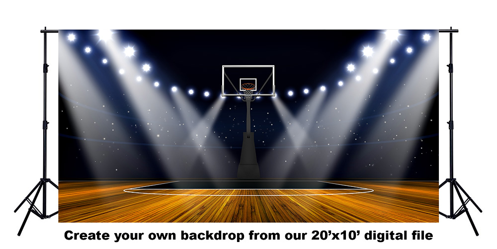 Digital Sports Background - Basketball Arena