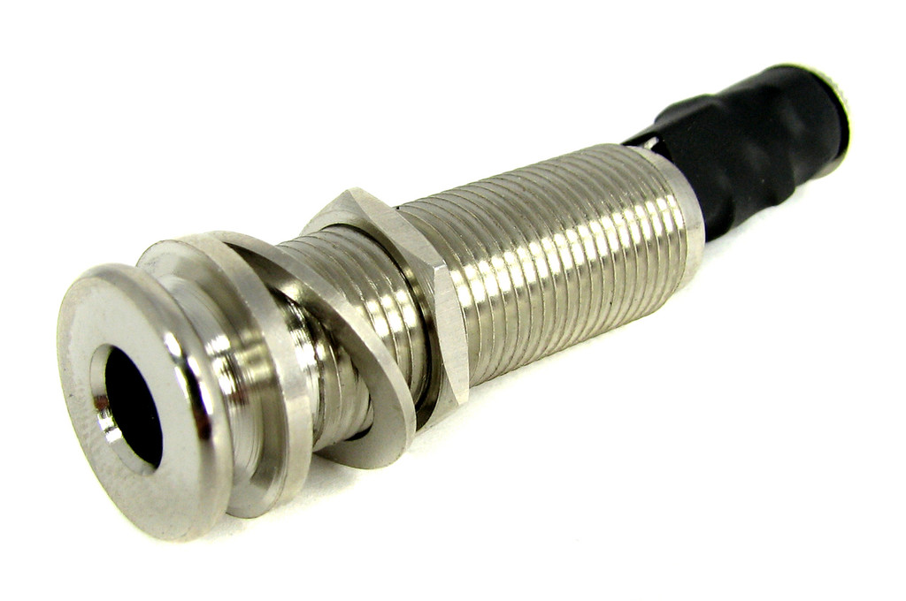 Chrome Guitar EndPin Strap Button Jack with 2.5mm Input Jack C. B