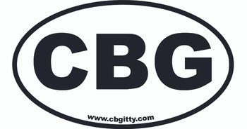 1pc. 3 x 5-inch Vinyl CBG Oval Bumper Sticker 1pc. 3 x 5-inch Vinyl CBG Oval Bumper Sticker