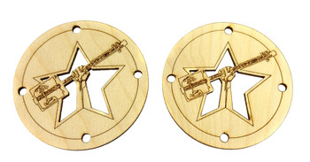 2pc. Cigar Box Nation Sound Hole Covers - 2.5" Diameter 2pc. Cigar Box Nation Sound Hole Covers - 2.5" Diameter