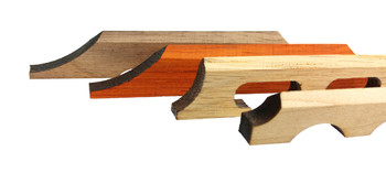 Laser-Cut Hardwood Bridge Blanks for Cigar Box Guitars - Choose Style, Wood and Quantity Laser-Cut Hardwood Bridge Blanks for Cigar Box Guitars - Choose Style, Wood and Quantity