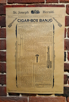 1886 Cigar Box Banjo Plans 12x18 Poster - reprint of real, vintage cigar box guitar plans! 1886 Cigar Box Banjo Plans 12x18 Poster - reprint of real, vintage cigar box guitar plans!