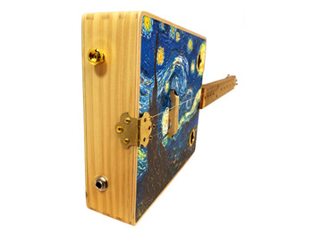 "Starry Night" 3-string Cigar Box Guitar "Starry Night" 3-string Cigar Box Guitar