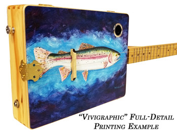 Custom Printed 3-string Cigar Box Guitar - Upload Your Own Design! Custom Printed 3-string Cigar Box Guitar - Upload Your Own Design!