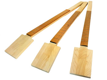 Premium Fretted Cigar Box Guitar Neck - Hard Maple & Mahogany Premium Fretted Cigar Box Guitar Neck - Hard Maple & Mahogany