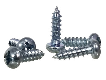 100pc. #6 x 1/2" Zinc-plated Phillips Round-Head Screws 100pc. #6 x 1/2" Zinc-plated Phillips Round-Head Screws