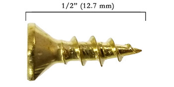 100pc. #6 x 1/2" Brass-plated Phillips Flat-Head Screws 100pc. #6 x 1/2" Brass-plated Phillips Flat-Head Screws