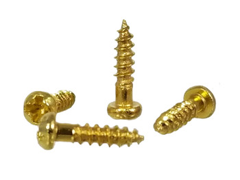 100pc. #2 x 3/8ths-inch Gold (Brass-plated) Round Head Phillips Screws 100pc. #2 x 3/8ths-inch Gold (Brass-plated) Round Head Phillips Screws