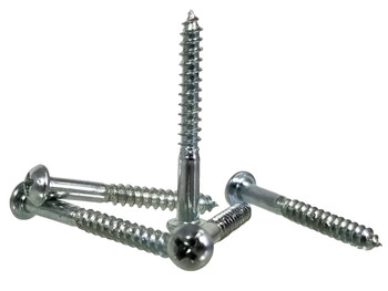 100pc. #4 x 1" Zinc-Plated Phillips Round-Head Screws 100pc. #4 x 1" Zinc-Plated Phillips Round-Head Screws