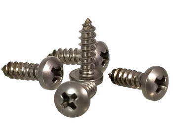 100pc. #4 x 3/8" Stainless Steel Phillips Round-Head Screw 100pc. #4 x 3/8" Stainless Steel Phillips Round-Head Screw