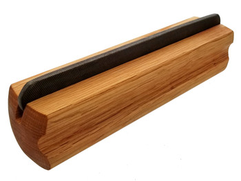 90-degree Fret End Flush File: 7 3/4-inch Red Oak Handle 90-degree Fret End Flush File: 7 3/4-inch Red Oak Handle