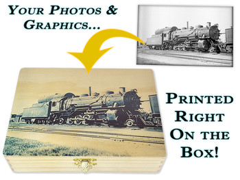 Custom-Printed 8" x 10" Wooden Cigar Box - Vivid, photo-quality printing right on the box using YOUR images! Custom-Printed 8" x 10" Wooden Cigar Box - Vivid, photo-quality printing right on the box using YOUR images!