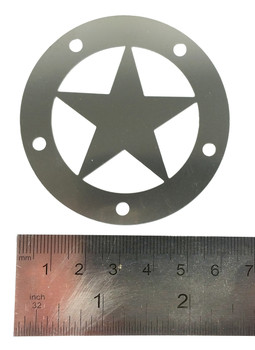 Cigar Box Guitar Soundhole Cover - Stainless Steel "Lone Star" Design Cigar Box Guitar Soundhole Cover - Stainless Steel "Lone Star" Design