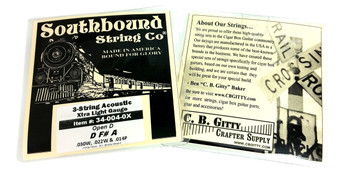 Acoustic Extra-Light 3-String Cigar Box Guitar Strings - Open D Tuning - D F# A Acoustic Extra-Light 3-String Cigar Box Guitar Strings - Open D Tuning - D F# A